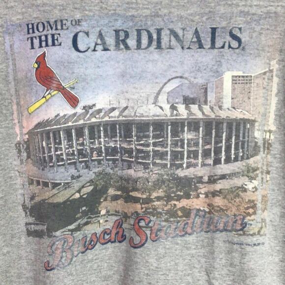 Vintage 2004 Busch Stadium Cardinals Baseball Shirt Gray L - Picture 2 of 5